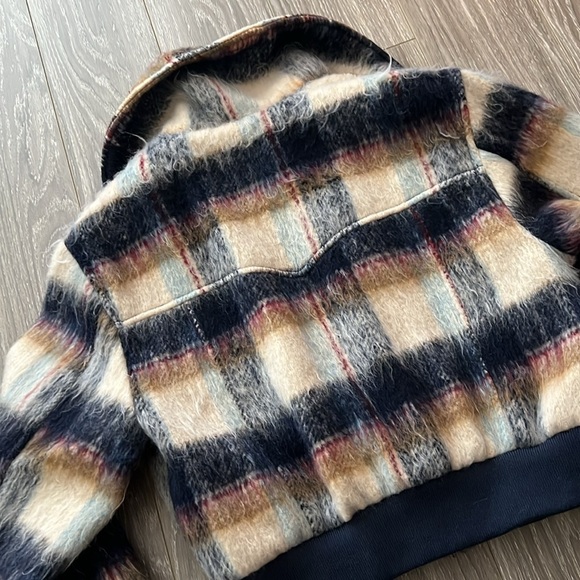 7 For All Mankind Plaid Jacket - Black, Cream, Tan - Picture 5 of 5